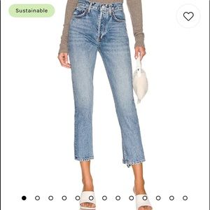 AGOLDE | Riley High Rise Straight Crop in Blur